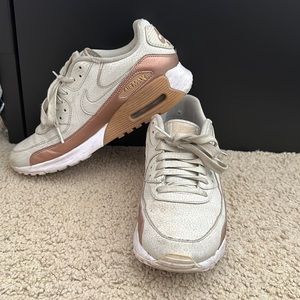 Nike Women's Sneakers in Cream and Bronze